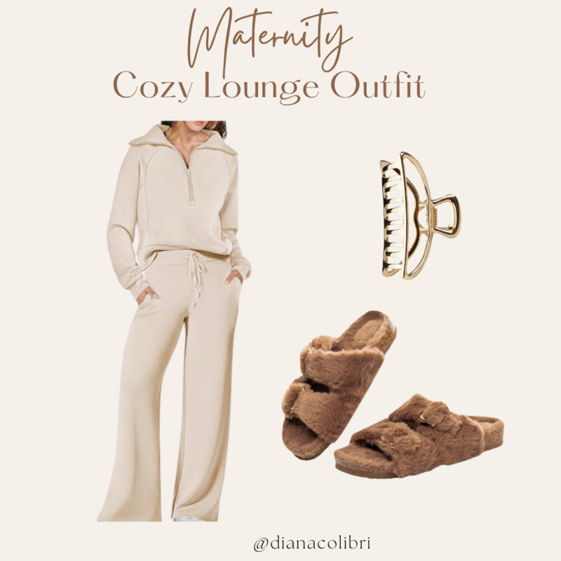 2pc. Maternity Lounge Set- Black