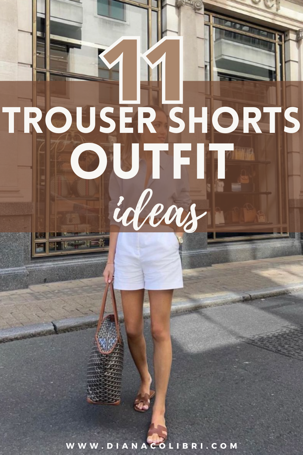 tailored trouser shorts outfit ideas