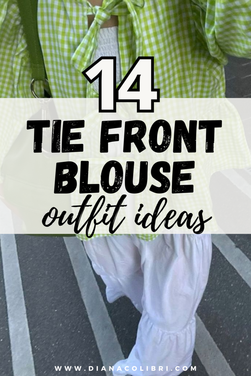 how to wear tie front blouse