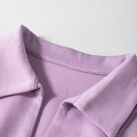 Orchid Bouquet Short Sleeve Zipper Collared Elastic High Waist Romper - Image 6