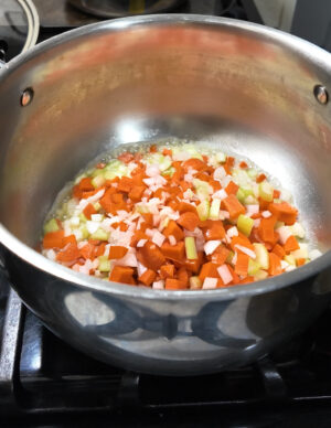 Chicken Noodle Soup sauteed vegetables