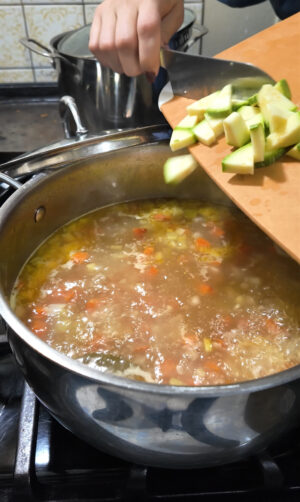 chicken noodle soup calabaza squash